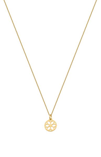 Les Georgettes Ladies 16MM Yellow Gold Resille Pendant-1