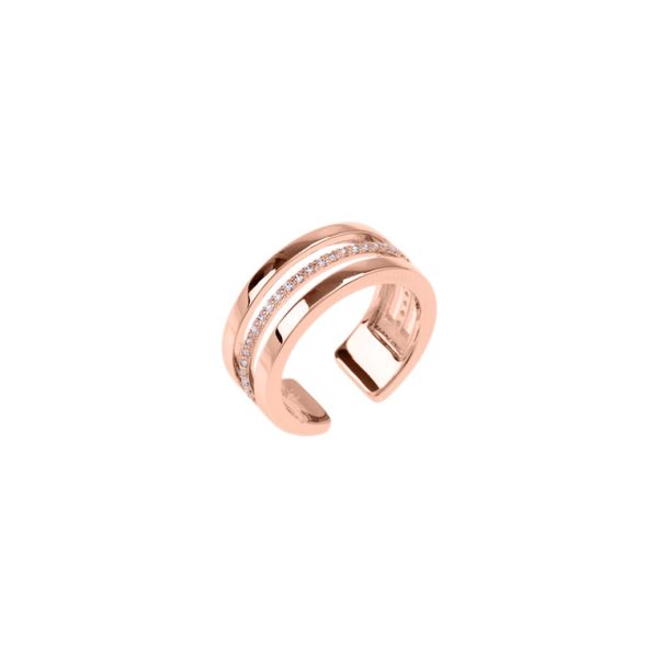 Les Georgettes Ladies Rose Gold 8MM Paralleles Ring-1
