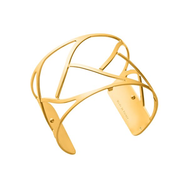 Les Georgettes Ladies Yellow Gold 40MM Tresse Cuff Bangle-1