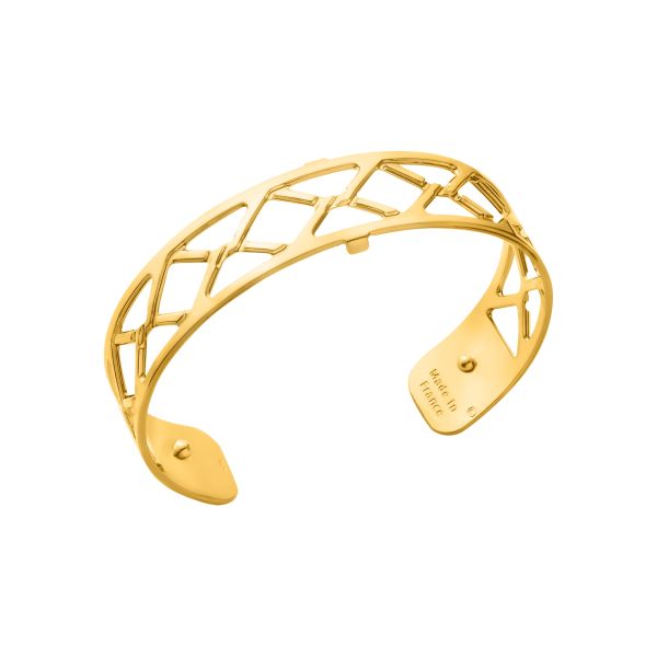 Les Georgettes Ladies Yellow Gold 14mm Cannage Bangle-1