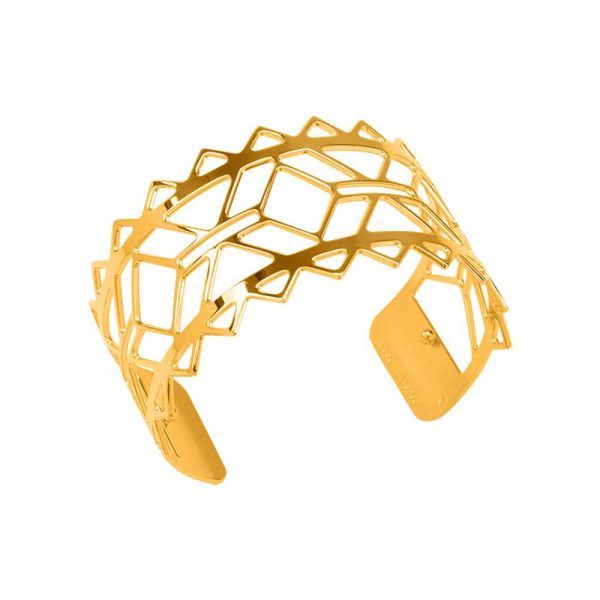 Les Georgettes Ladies Yellow Gold 25MM Inca Bangle-1