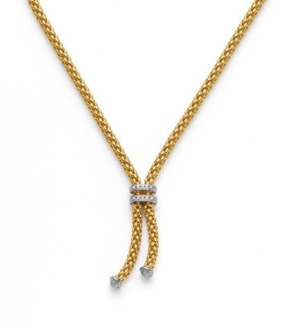 FOPE 18ct Yellow Gold Diamond Maori Necklace-1