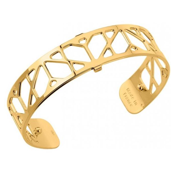 Les Georgettes Ladies Yellow Gold 14mm Amour Bangle-1