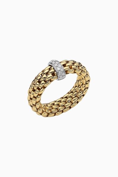 FOPE 18ct Yellow Gold Vendôme Diamond Ring - AN559 BBRM-YG-1