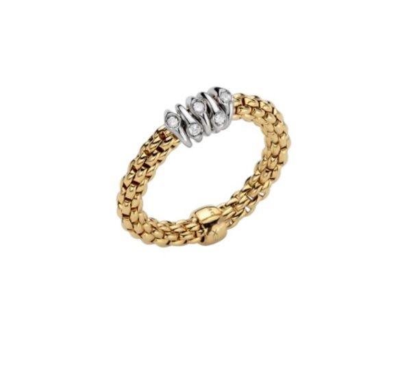 FOPE 18ct Yellow Gold Prima Diamond Ring-5801005