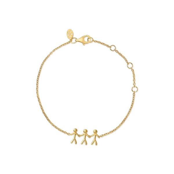 byBiehl Ladies Yellow Gold 'Family of 3' Together Bracelet-1