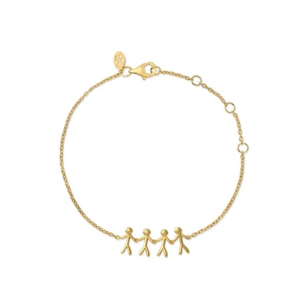 byBiehl Ladies Yellow Gold 'Family of 4' Together Bracelet-1