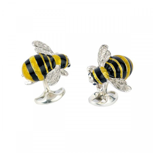 Deakin & Francis Silver Bumble Bee Cufflinks-3308713