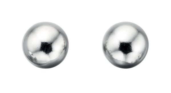 Silver 6mm Ball Stud Earrings-1