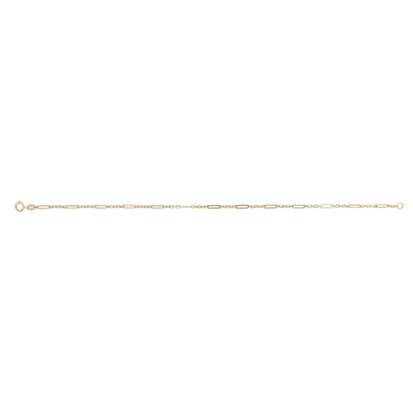 9ct Yellow Gold Elongated Mixed Link Bracelet-1509482