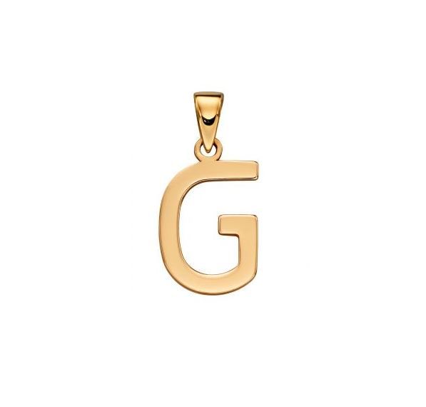 9ct Yellow Gold Letter 'G' Alphabet Pendant-1