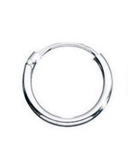 Silver Single 8mm Hoop Earring-1