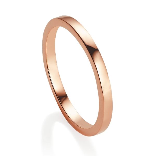 Jersey Pearl Ladies Viva Rose Gold Plated Stacking Ring - Size M-1