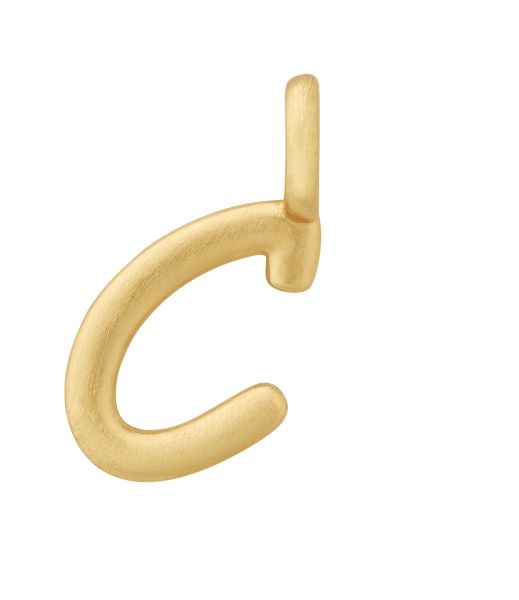 byBiehl Ladies Yellow Gold Love Letters Alphabet Letter C Pendant-1