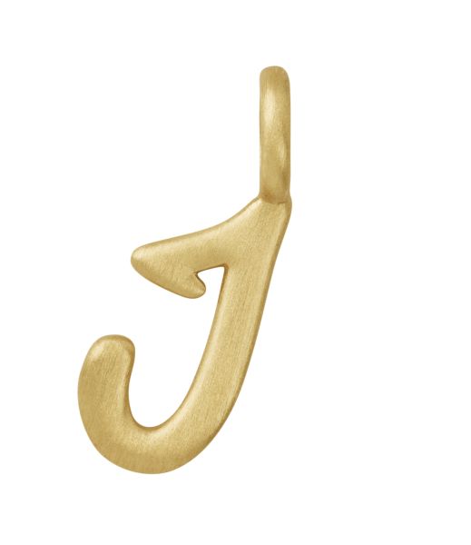 byBiehl Ladies Yellow Gold Love Letters Alphabet Letter J Pendant-1