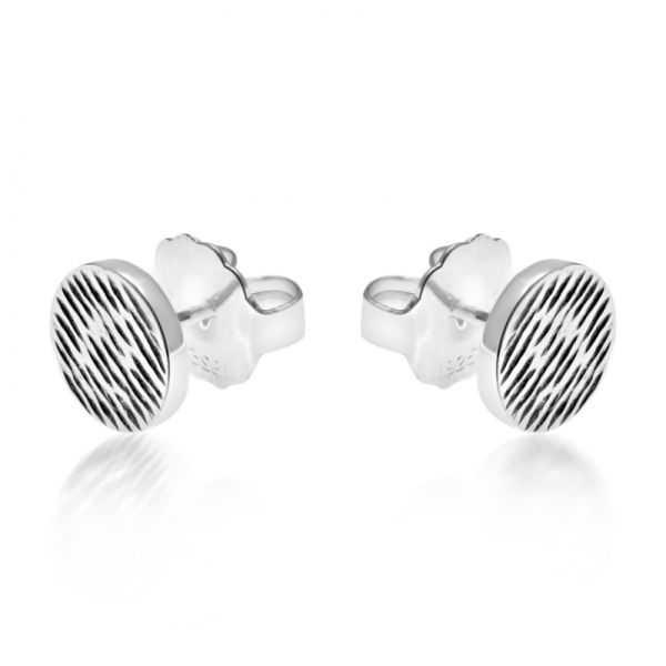 Rachel Galley Silver 'Ocean' Stud Earrings-1