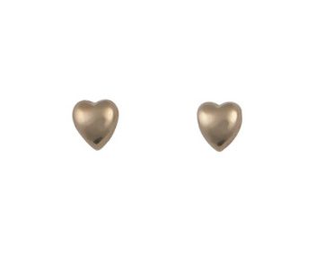 Wakefields Ladies 9ct Rose Gold Heart Stud Earrings-1