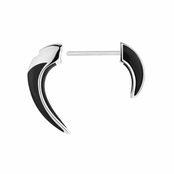 Shaun Leane Sabre Deco Silver Ceramic Talon Earrings-4