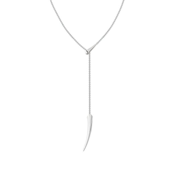 Shaun Leane Sabre Deco Silver Small Drop Necklace-1