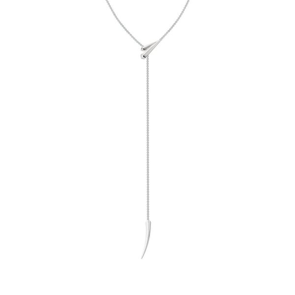 Shaun Leane Sabre Deco Silver Long Drop Necklace-1