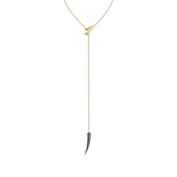 Shaun Leane Sabre Deco Yellow Gold Vermeil Long Necklace-1