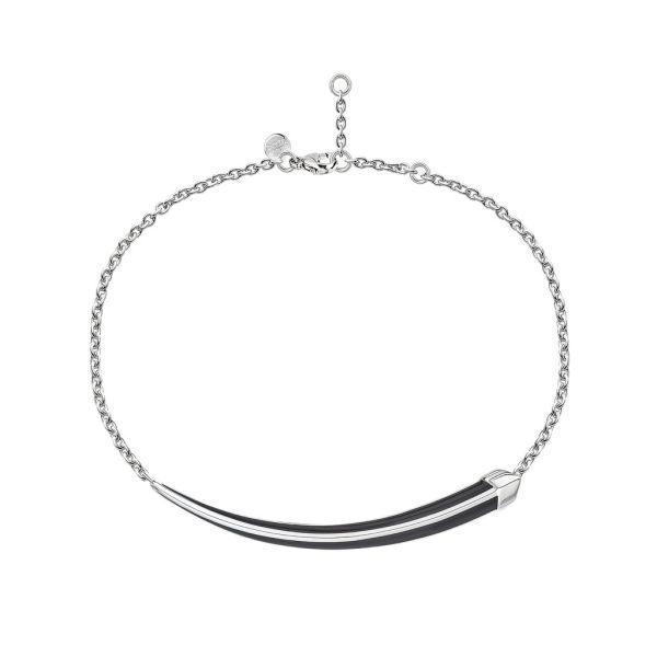 Shaun Leane Sabre Deco Silver Ceramic Chain Bracelet - Size Large-1
