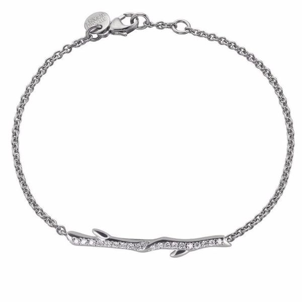 Shaun Leane Silver Cherry Blossom Diamond Branch Bracelet-1