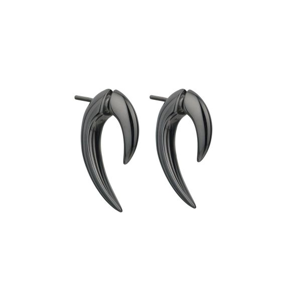 Shaun Leane Silver & Black Rhodium Talon Earrings-1