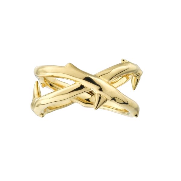 Shaun Leane Yellow Gold Vermeil Rose Thorn Wide Ring -1
