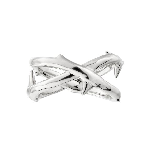 Shaun Leane Silver Rose Thorn Wide Ring-1