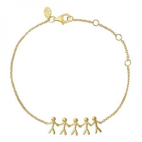 byBiehl Ladies Yellow Gold 'Family of 5' Together Bracelet-1