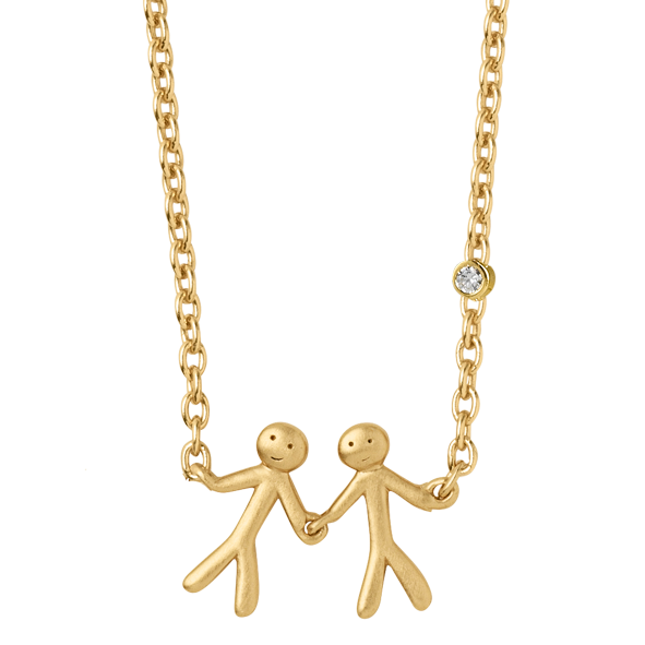 byBiehl Ladies Yellow Gold 'My Love' Together Necklace-2