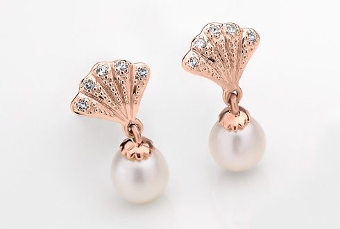 Clogau Rose Gold Windsor Pearl Stud Earrings-2