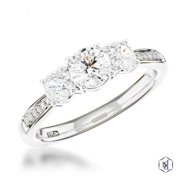 Memoire Three Stone Engagement Ring, 0.26ct-0103291
