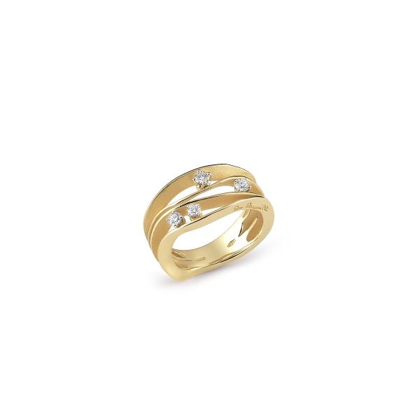 Cammilli Firenze Dune 18ct Yellow Sunrise Gold 0.27ct Diamond Ring-5401007
