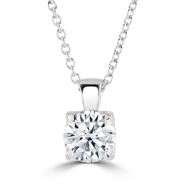 Magnolia - 18ct White Gold 1.02ct Laboratory Grown Round Brilliant Cut Diamond Pendant-0911003