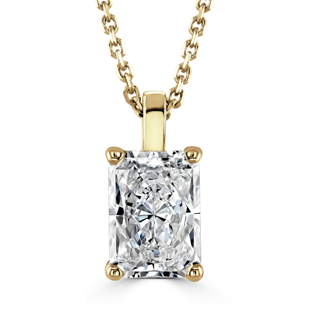 9ct Yellow Gold 1.00ct Radiant Cut Laboratory Grown Diamond Pendant