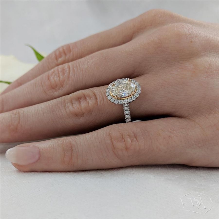 Wakefields Jewellers Blush Diamond Engagement Ring on Hand