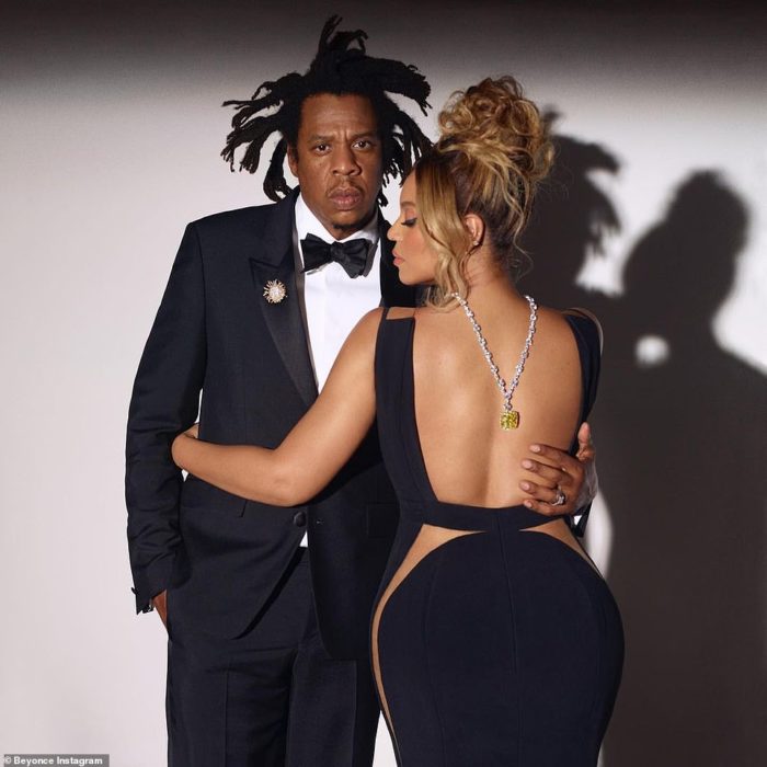 Beyonce wears famous Tiffany Yellow Diamond Necklace for fourth time ever with husband Jay Z for Tiffany Jewellery Campaign