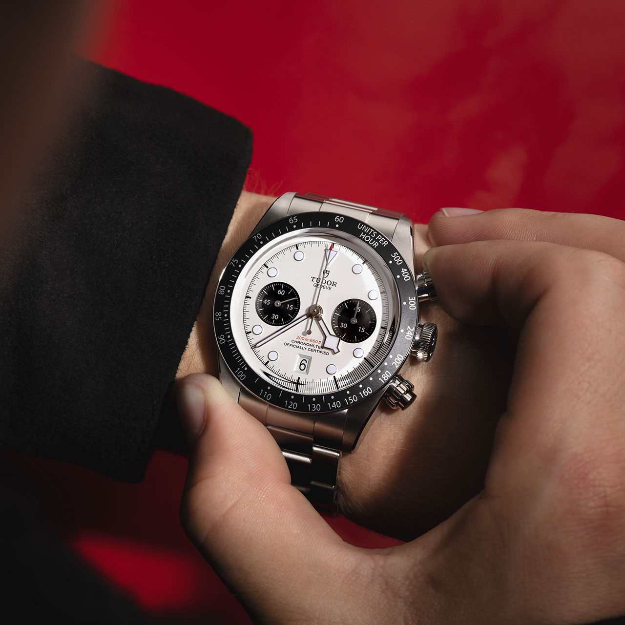 tudor black bay chrono panda dial