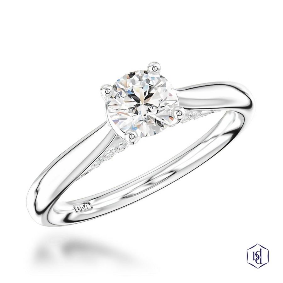 Wakefields Jewellers 'Oxford' Collection Round Brilliant Cut Diamond Solitaire