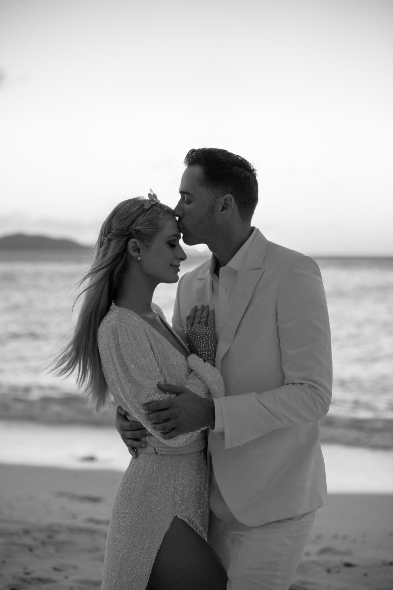Paris Hilton Carter Reum Engaged on the Beach